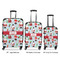 Santas w/ Presents Luggage Bags all sizes - With Handle