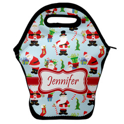 Santa and Presents Lunch Bag w/ Name or Text