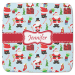 Santa and Presents Memory Foam Bath Mat - 48"x48" w/ Name or Text