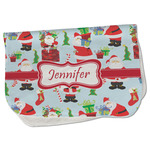 Santa and Presents Burp Cloth - Fleece w/ Name or Text