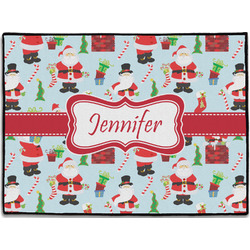 Santa and Presents Door Mat (Personalized)