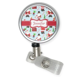 Santa and Presents Retractable Badge Reel (Personalized)