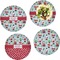 Santas w/ Presents Set of Lunch / Dinner Plates