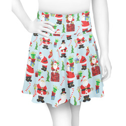 Santa and Presents Skater Skirt - Large