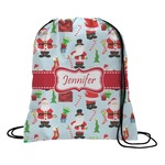 Santa and Presents Drawstring Backpack (Personalized)