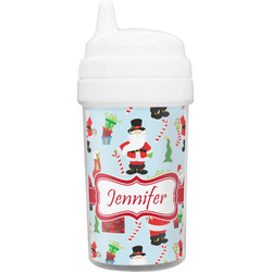 Santa and Presents Toddler Sippy Cup (Personalized)