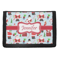 Santa and Presents Trifold Wallet w/ Name or Text
