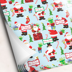 Santa and Presents Wrapping Paper Sheets (Personalized)