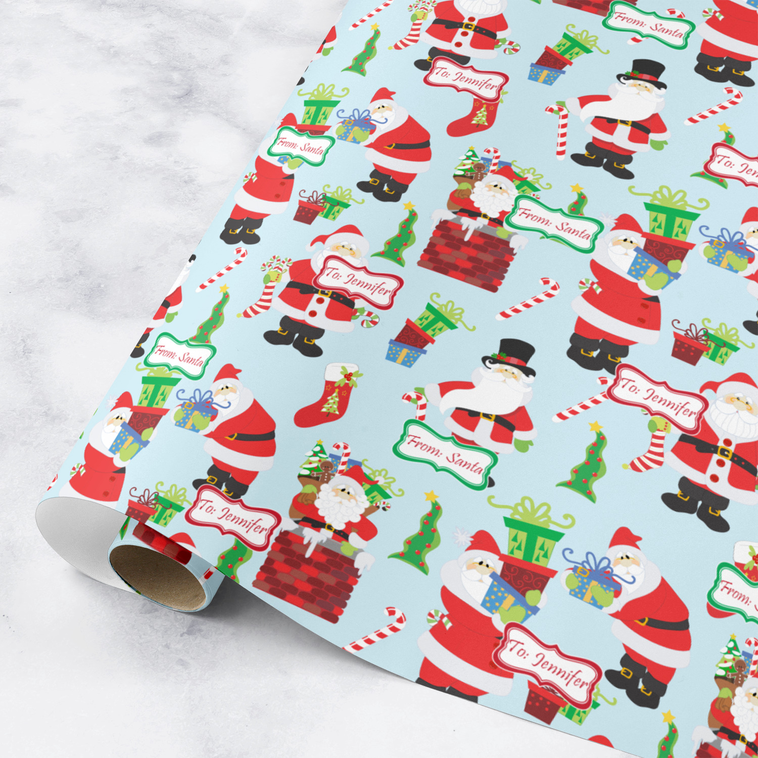 Santa's Workshop - Personalized Santa Wrapping Paper