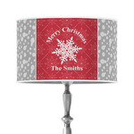 Snowflakes 12" Drum Lamp Shade - Poly-film (Personalized)