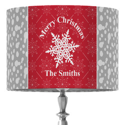 Snowflakes 16" Drum Lamp Shade - Fabric (Personalized)