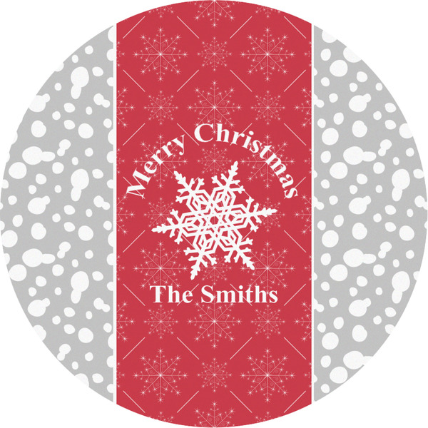 Custom Snowflakes Multipurpose Round Labels - 3" (Personalized)