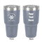 Snowflakes 30 oz Stainless Steel Ringneck Tumbler - Grey - Double Sided - Front & Back