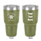 Snowflakes 30 oz Stainless Steel Ringneck Tumbler - Olive - Double Sided - Front & Back