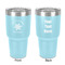 Snowflakes 30 oz Stainless Steel Ringneck Tumbler - Teal - Double Sided - Front & Back