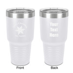 Snowflakes 30 oz Stainless Steel Tumbler - White - Double-Sided (Personalized)