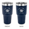 Snowflakes 30 oz Stainless Steel Ringneck Tumblers - Navy - Double Sided - APPROVAL