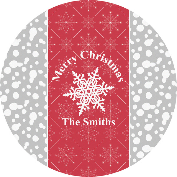 Custom Snowflakes Multipurpose Round Labels - 5" (Personalized)