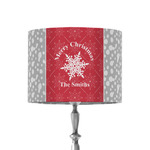 Snowflakes 8" Drum Lamp Shade - Fabric (Personalized)