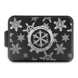 Snowflakes Aluminum Baking Pan with Black Lid (Personalized)