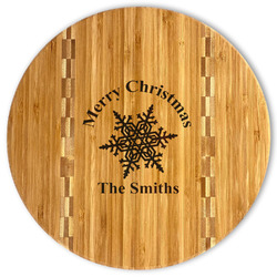 Snowflakes Bamboo Cutting Board (Personalized)