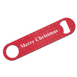 Snowflakes Bar Bottle Opener - White w/ Name or Text