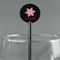 Snowflakes Black Plastic 5.5" Stir Stick - Round - Main