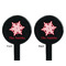 Snowflakes Black Plastic 7" Stir Stick - Double Sided - Round - Front & Back