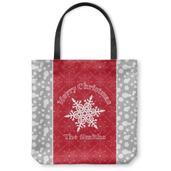Snowflakes Canvas Tote Bag - Large - 18"x18" (Personalized)