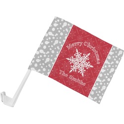 Snowflakes Car Flag - Small w/ Name or Text