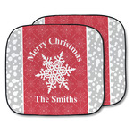 Snowflakes Car Sun Shade - Two Piece (Personalized)