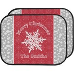 Snowflakes Car Floor Mats (Back Seat) (Personalized)