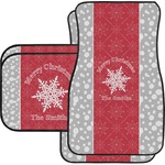 Snowflakes Car Floor Mats Set - 2 Front & 2 Back (Personalized)