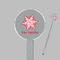 Snowflakes Clear Plastic 7" Stir Stick - Round - Closeup