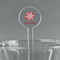 Snowflakes Clear Plastic 7" Stir Stick - Round - Main