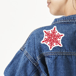 Snowflakes Twill Iron On Patch - Custom Shape - Large