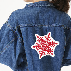 Snowflakes Twill Iron On Patch - Custom Shape - 2XL - Set of 4