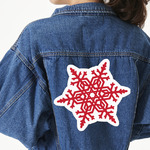 Snowflakes Twill Iron On Patch - Custom Shape - 3XL