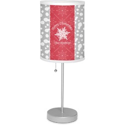 Snowflakes 7" Drum Lamp with Shade Polyester (Personalized)