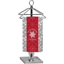 Snowflakes Finger Tip Towel - Full Print (Personalized)