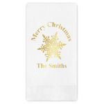 Snowflakes Guest Napkins - Foil Stamped (Personalized)