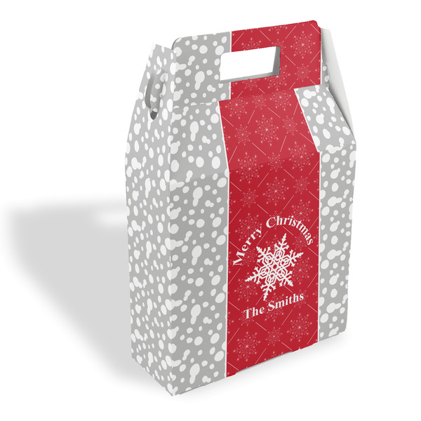 Custom Snowflakes Gable Favor Box (Personalized)