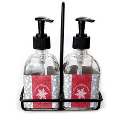 Snowflakes Glass Soap & Lotion Bottles (Personalized)