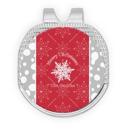 Snowflakes Golf Ball Marker - Hat Clip - Silver