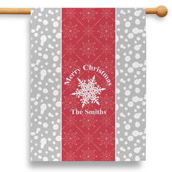 Snowflakes 28" House Flag - Single Sided (Personalized)