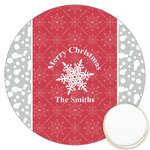 Snowflakes Printed Cookie Topper - 3.25" (Personalized)