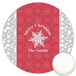 Snowflakes Printed Cookie Topper - 3.25" (Personalized)