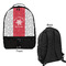 Snowflakes Large Backpack - Black - Front & Back View