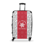 Snowflakes Suitcase - 28" Large - Checked w/ Name or Text