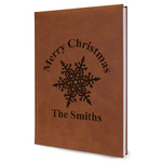 Snowflakes Leather Sketchbook - Large - Double Sided (Personalized)